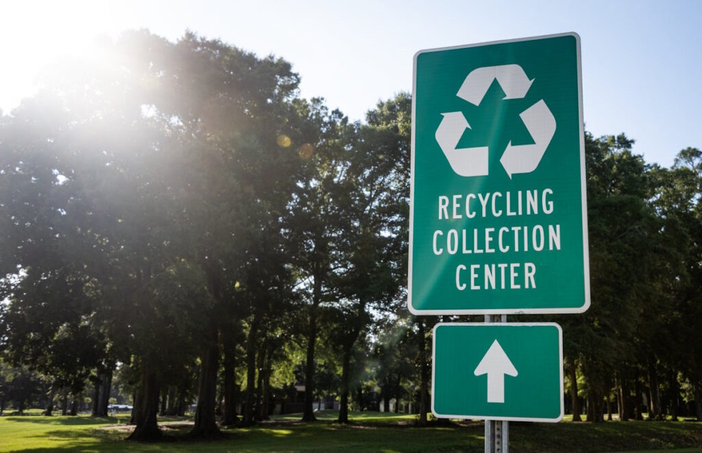 recycling center near me sign