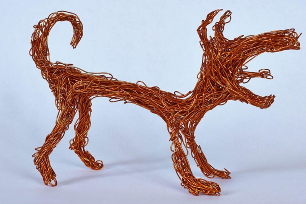 recycle metal scrap wire art